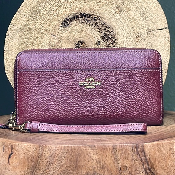 Coach Handbags - COACH Accordion Zip Wallet with Wristlet Strap